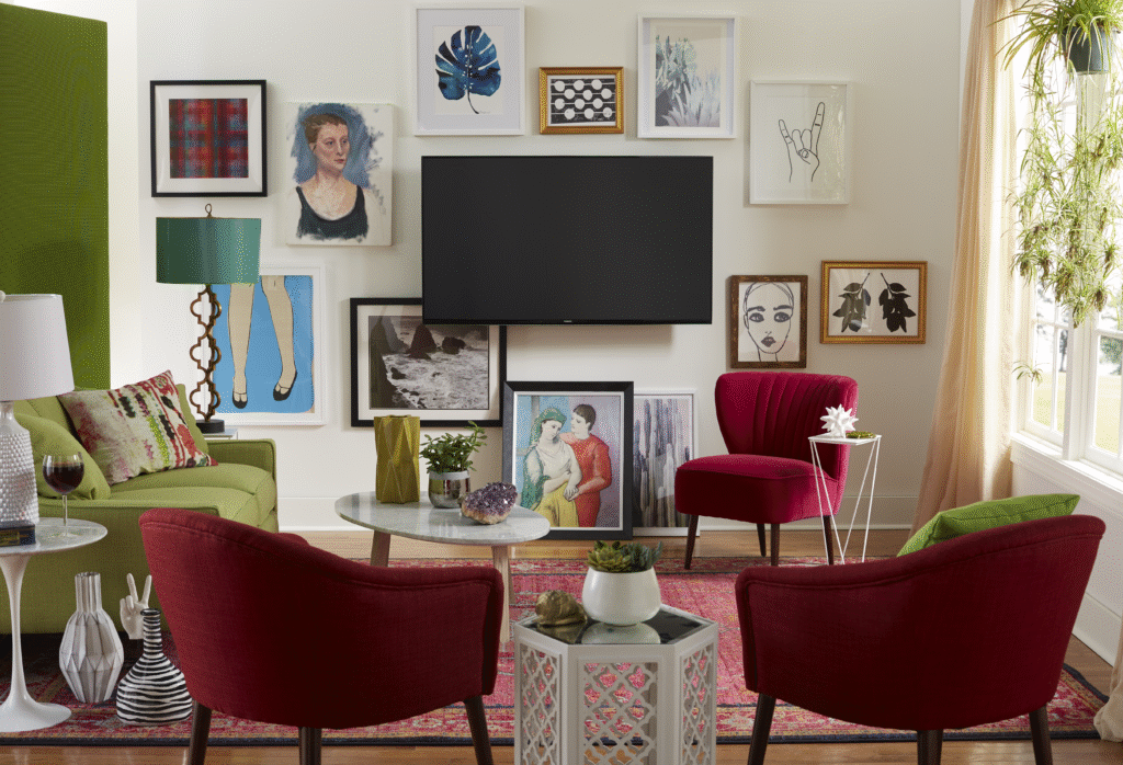 2. Gallery Wall Around the TV