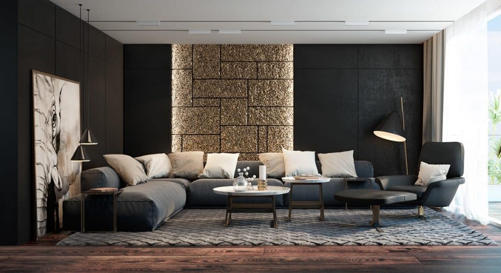Black Walls with Natural Contrast