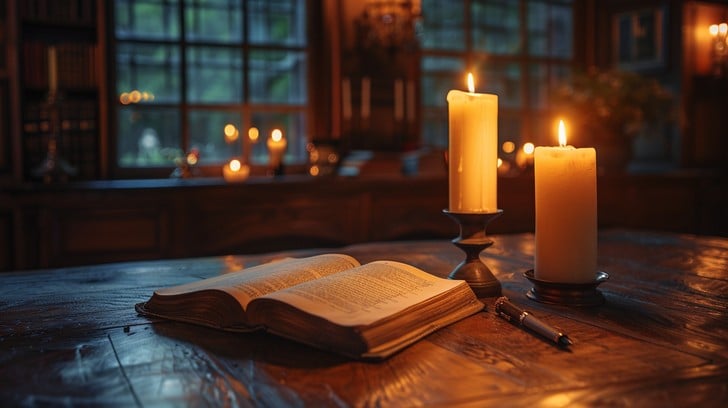  Books and Candles for a Serene Ambiance