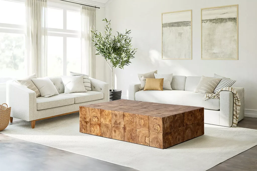Bring in a Wooden Coffee Table