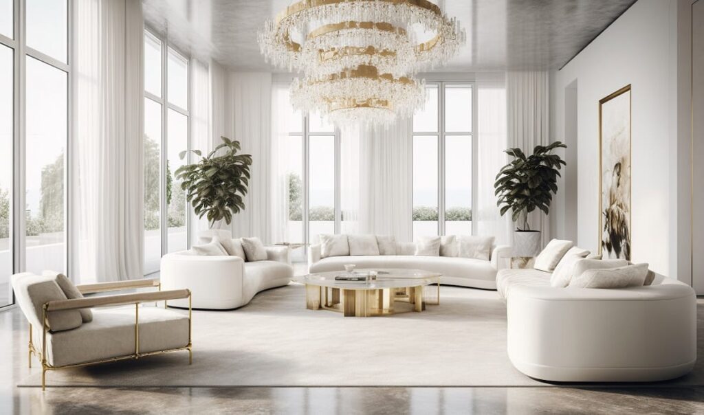 High Ceiling and Formal Seating
Dramatic and Spacious Feel