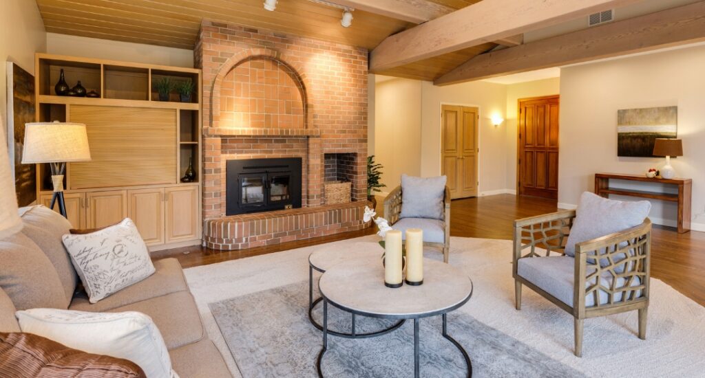 Living Room with Warm Lighting