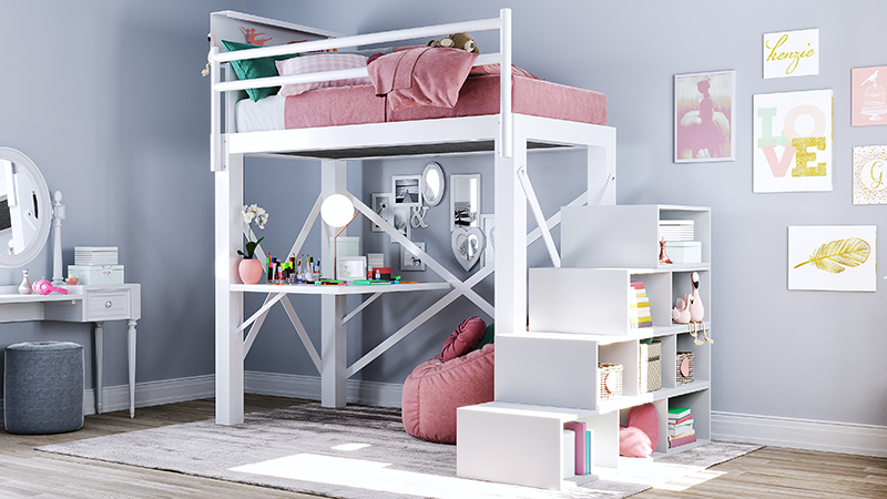 Lofted Bed Setup