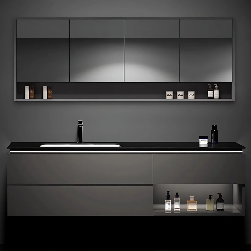Minimalist Floating Vanity: Clean and Uncluttered