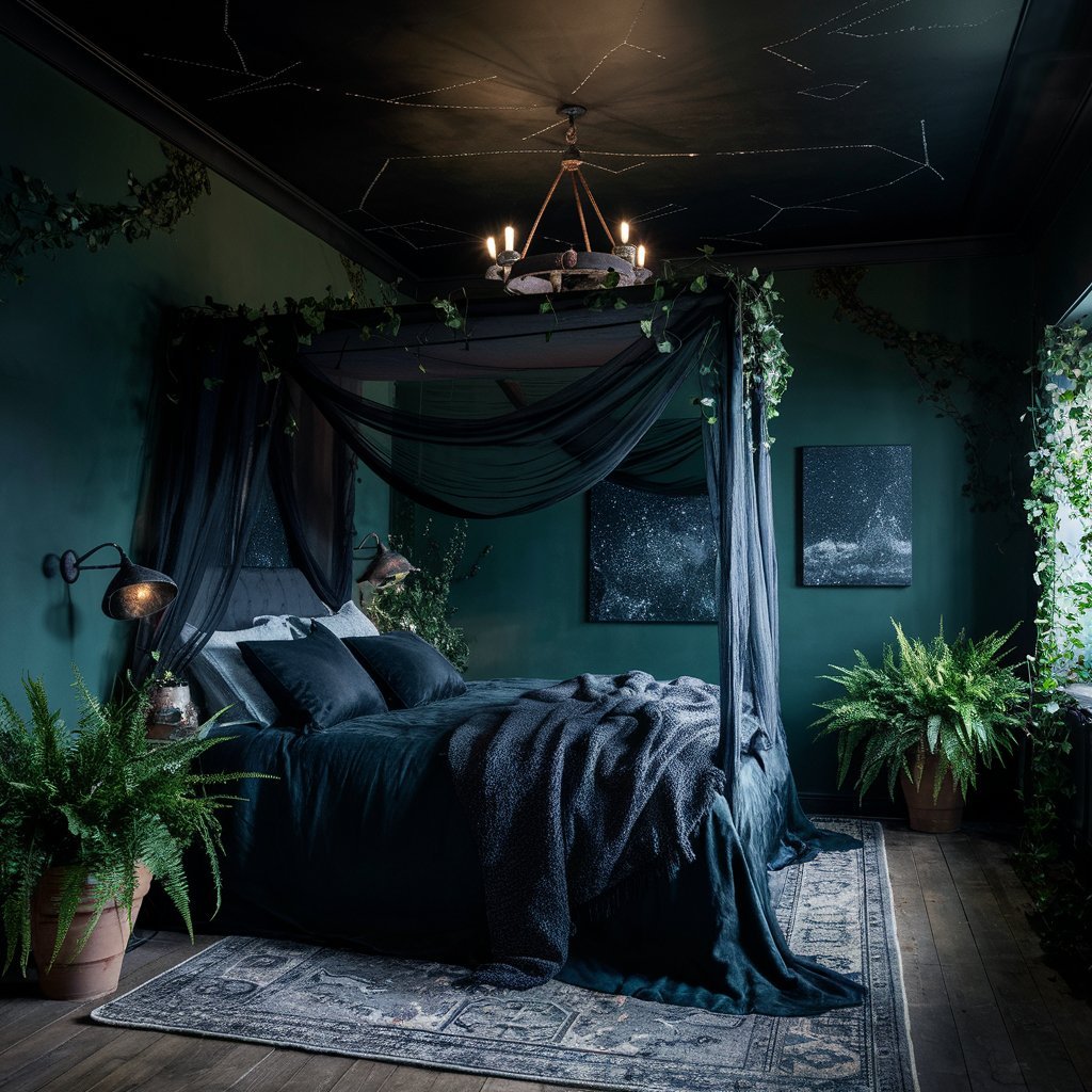 Moody Textiles & Canopy Accents