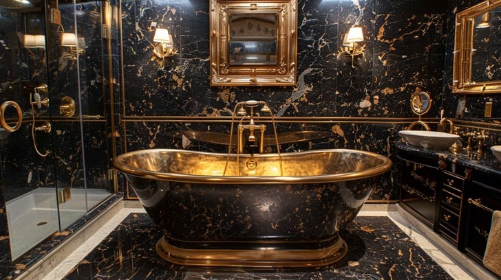 Opulent Marble & Illuminated Elegance