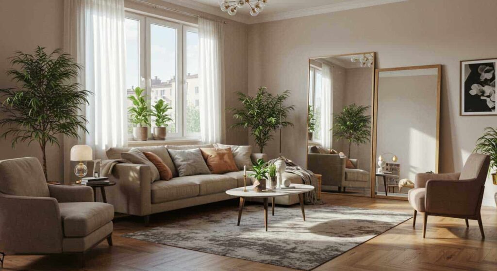 Use Mirrors to Maximize Natural Light