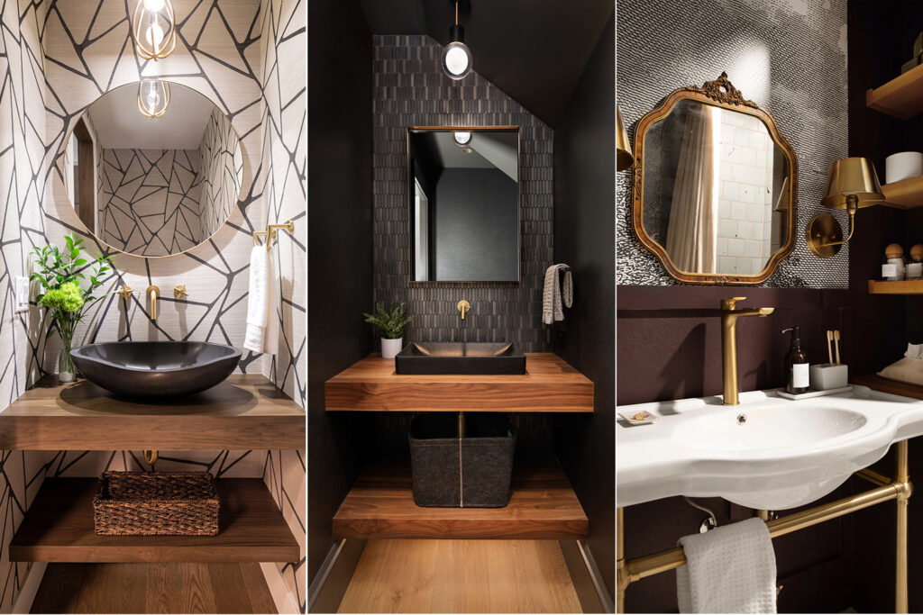 Warm Contemporary Powder Room