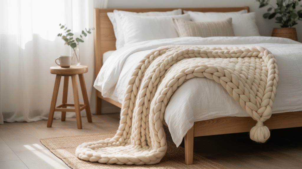 Cozy Wool Throw Blanket
