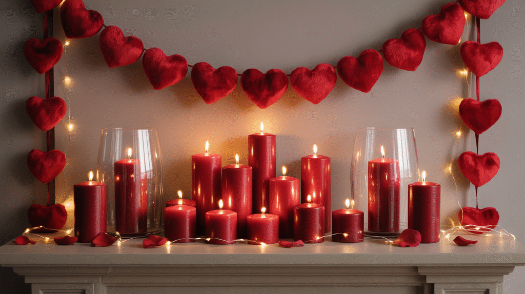 Red Hearts and Candles