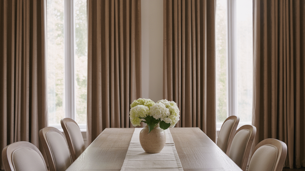 Taupe Velvet Curtains