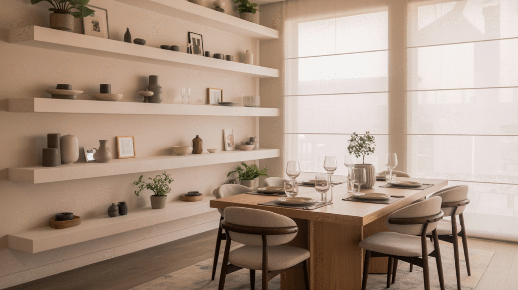 White Floating Shelves