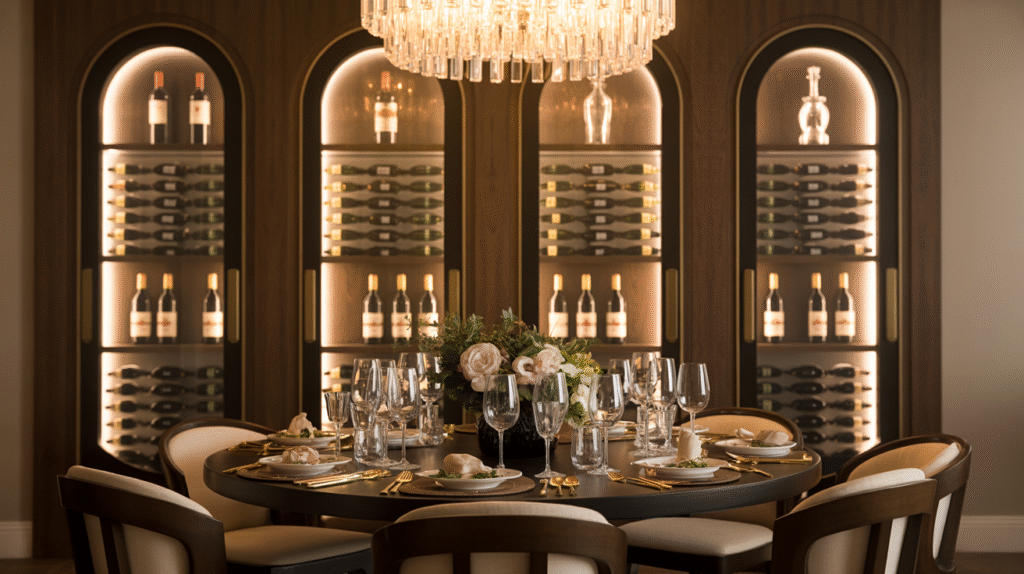 Built-In Wine Display Cabinets
