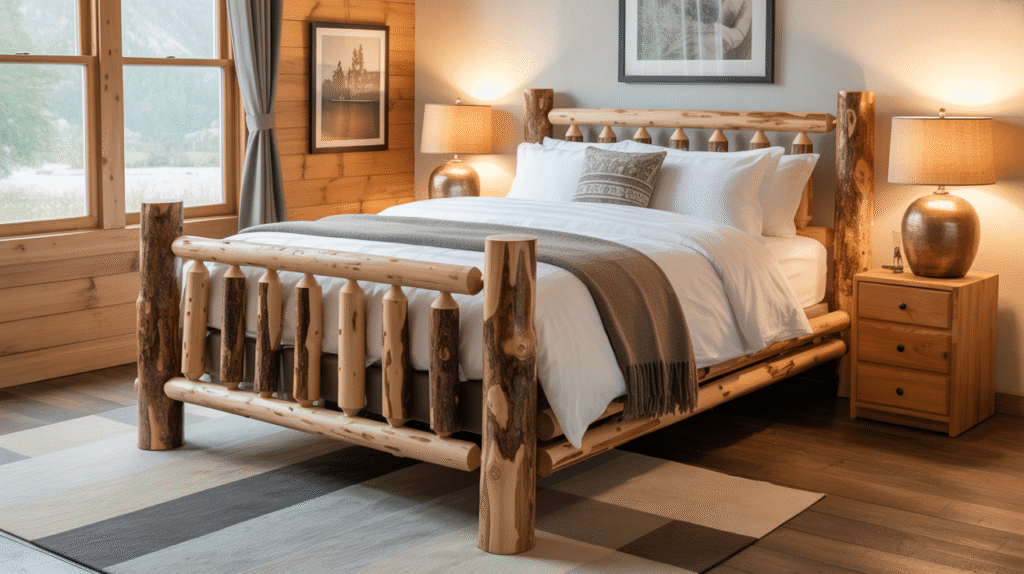 Log Bed Frame