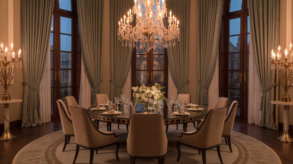 Floor-to-Ceiling Curtains in Luxe Fabrics