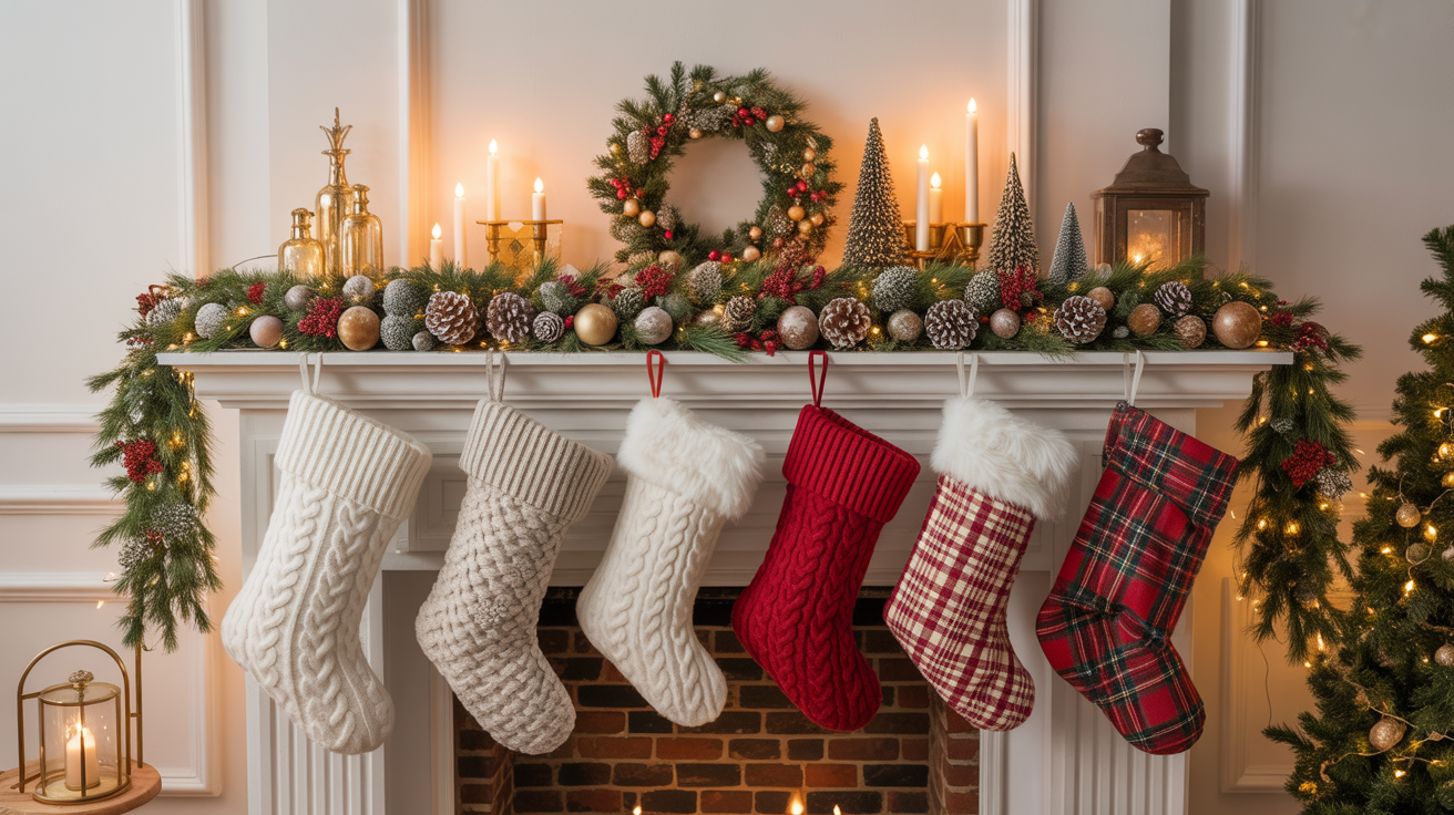 17 Christmas Mantel Decor Ideas for a Festive Fireplace