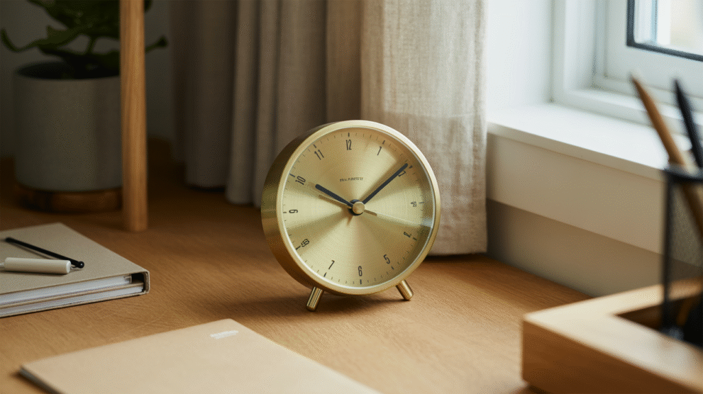 Brass Desk Clock