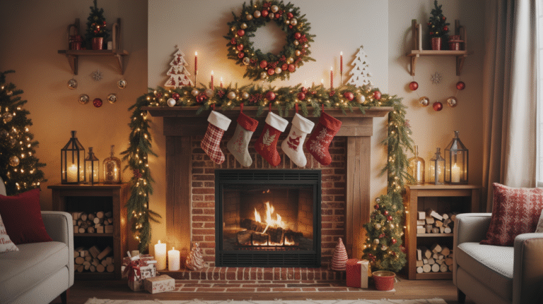 19 Holiday Fireplace Decorating Ideas for Festive Cheer