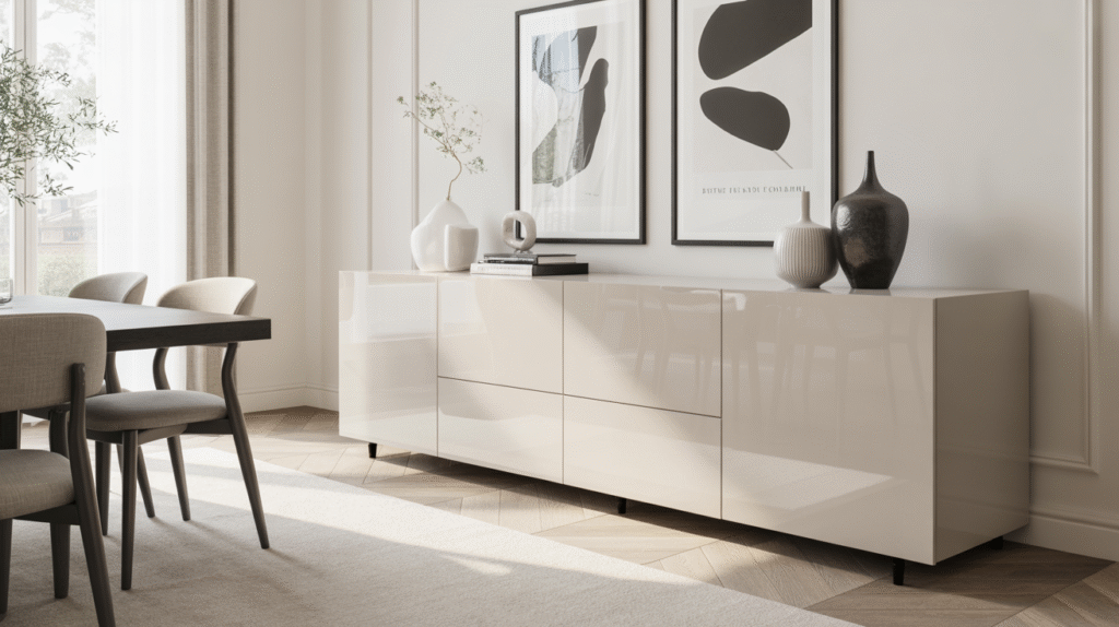 Glossy White Sideboard