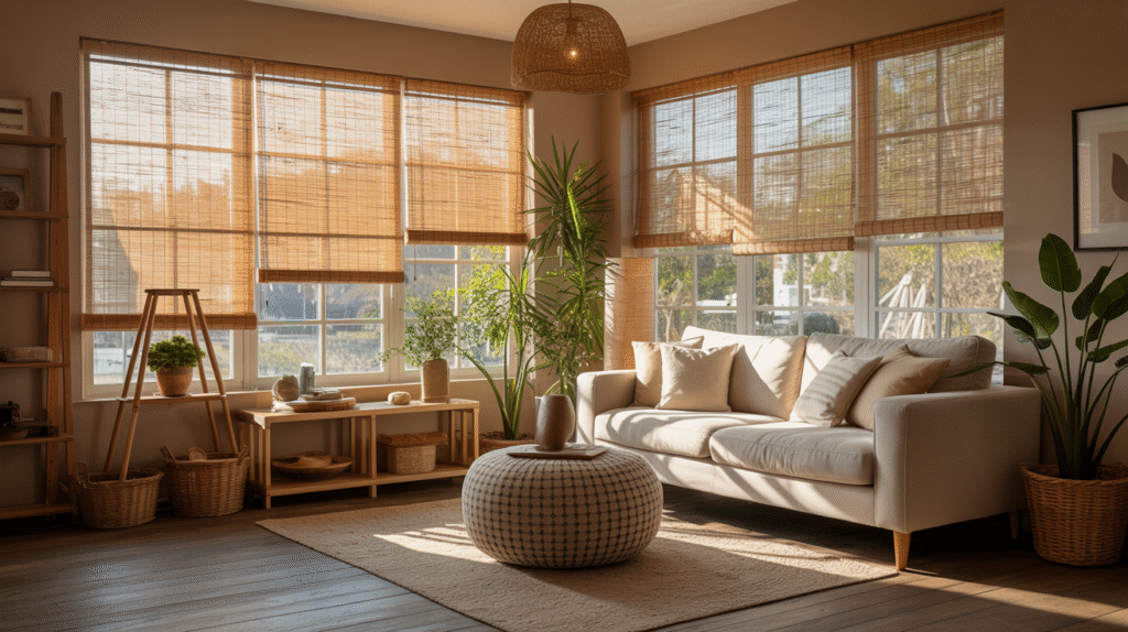 Roll-Up Bamboo Blinds