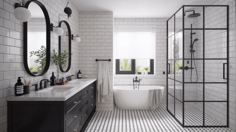 22 Black and White Bathroom Ideas for Timeless Contrast