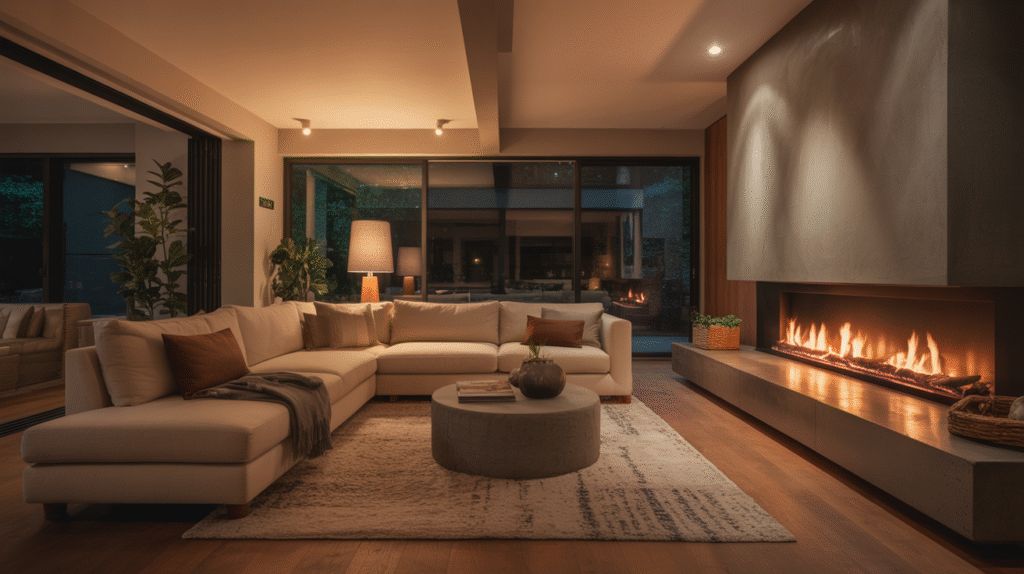 Concrete Fireplace