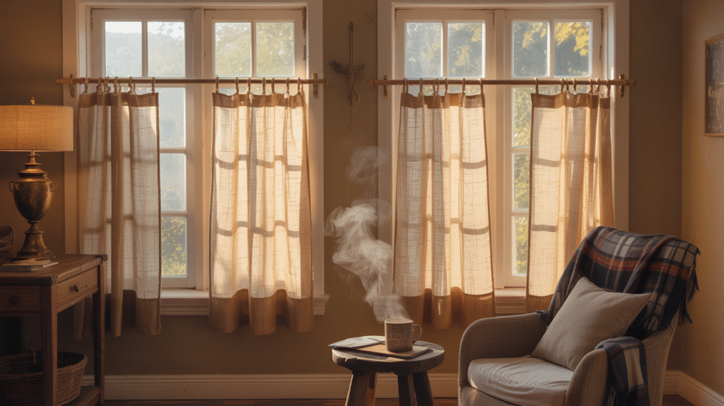 Burlap Café Curtains