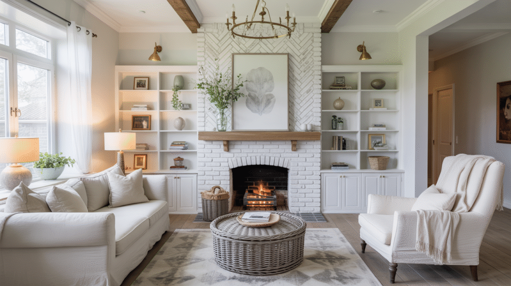  Elegant Whitewashed Herringbone