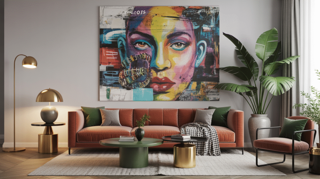 Oversized Mixed-Media Art