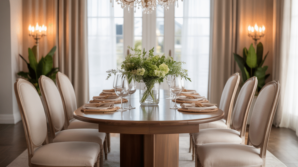 Cream Linen Upholstered Chairs