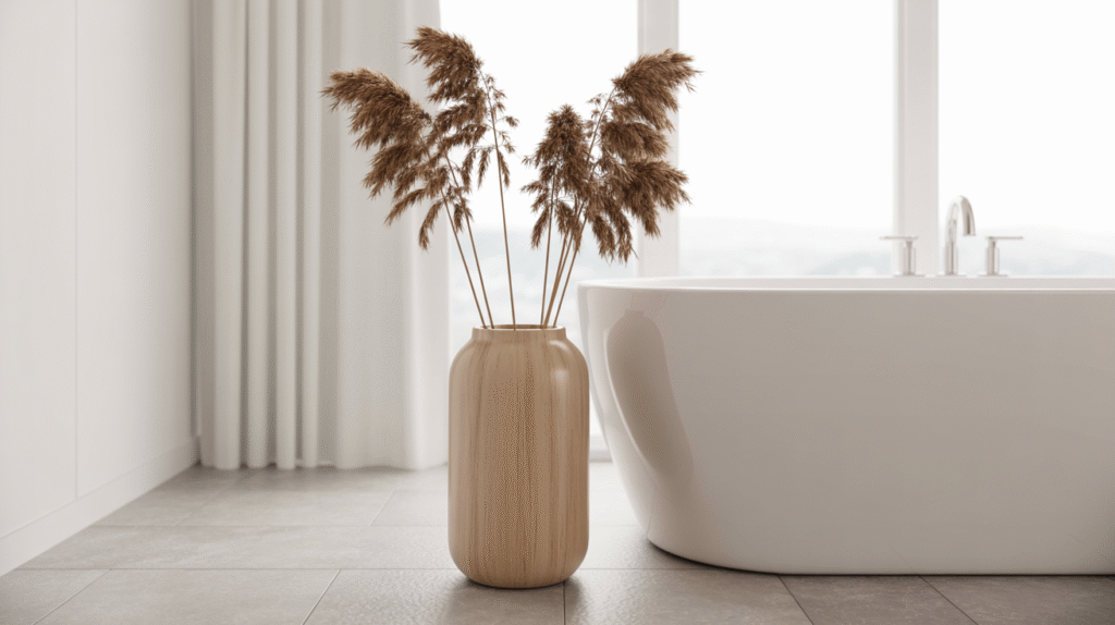 Light Wooden Floor Vase