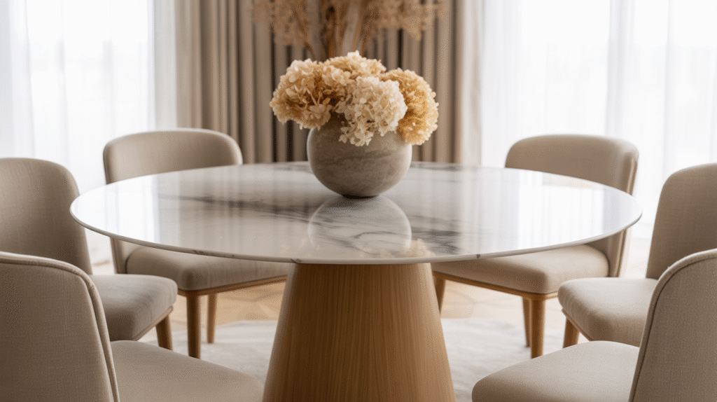 Marble Top Dining Table