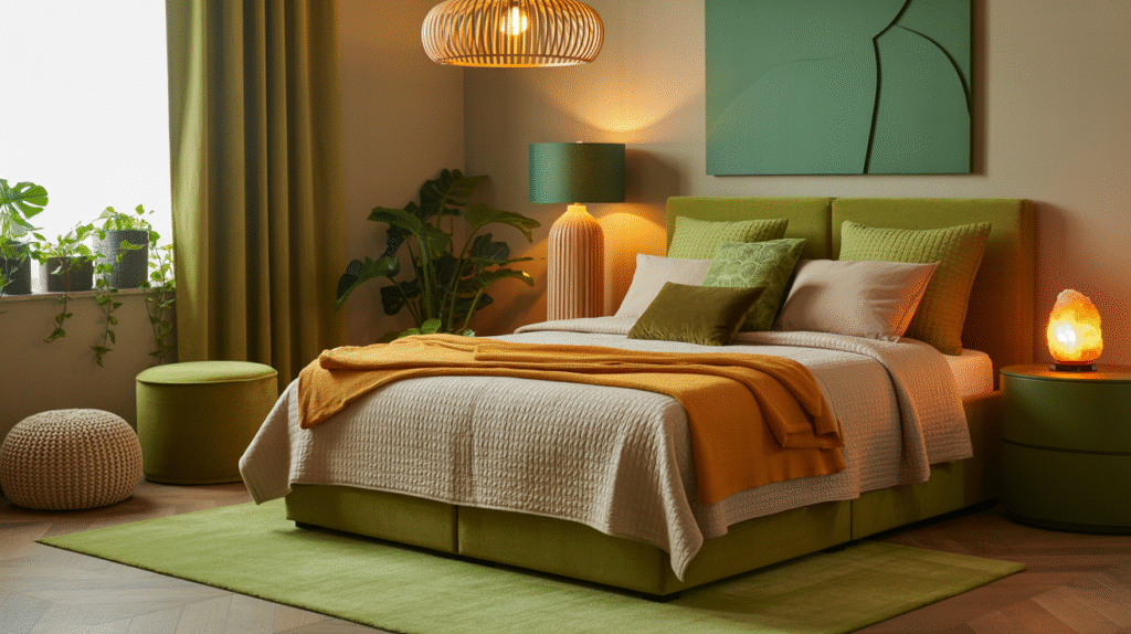 Bamboo Green Floor Lamp