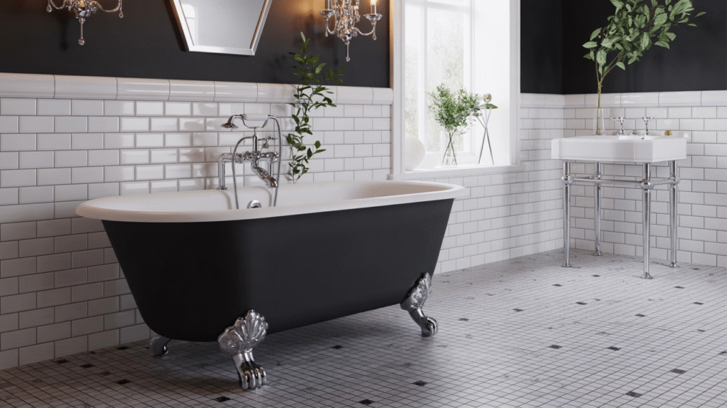 Black Clawfoot Bathtub