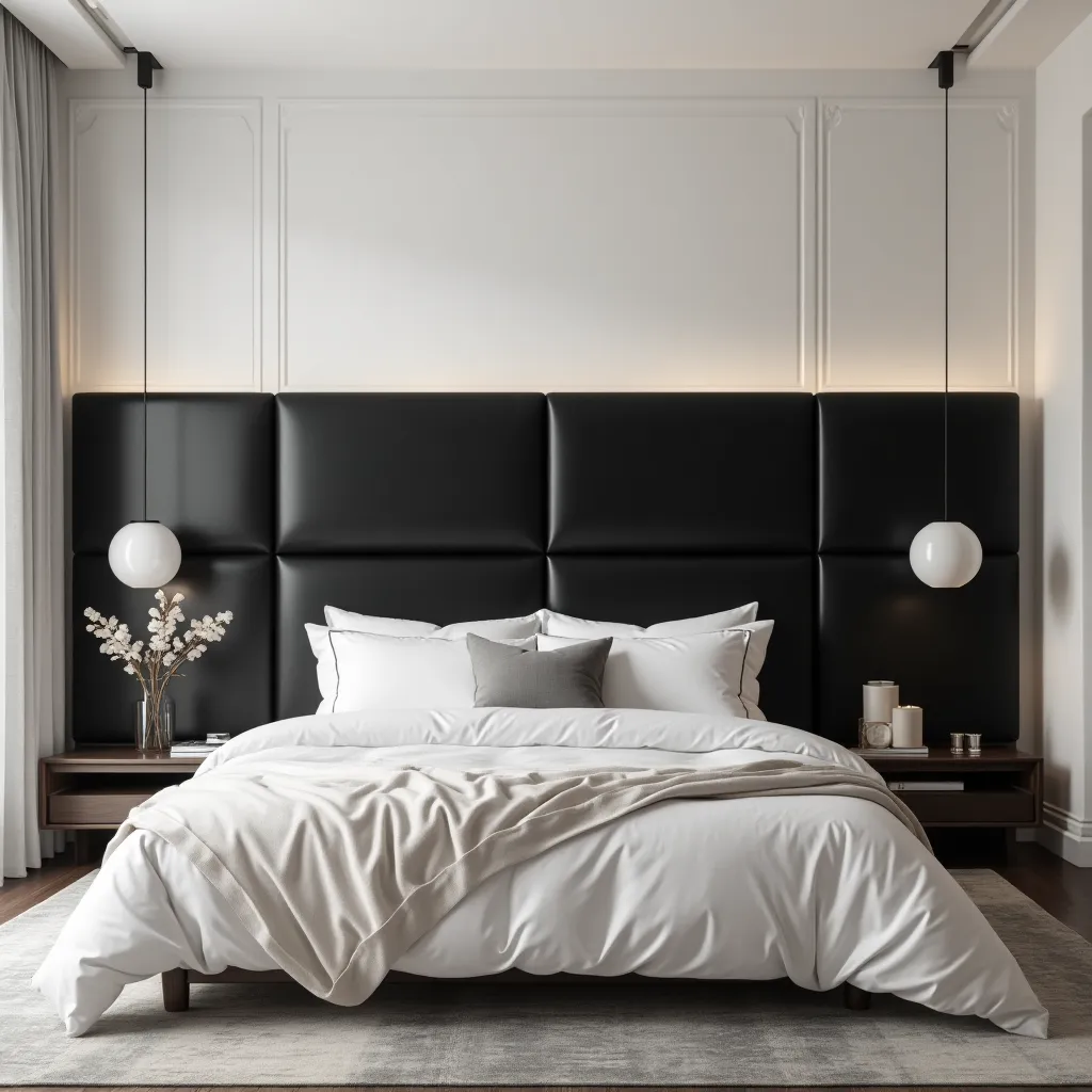 Black Velvet Headboard