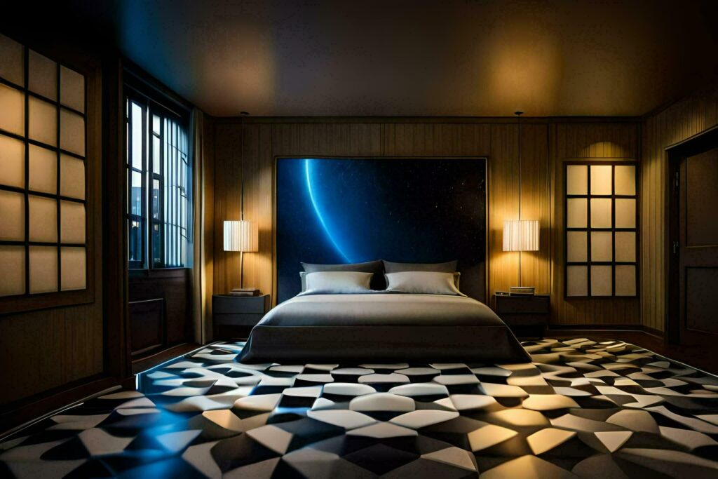Black-and-White Checkered Floor