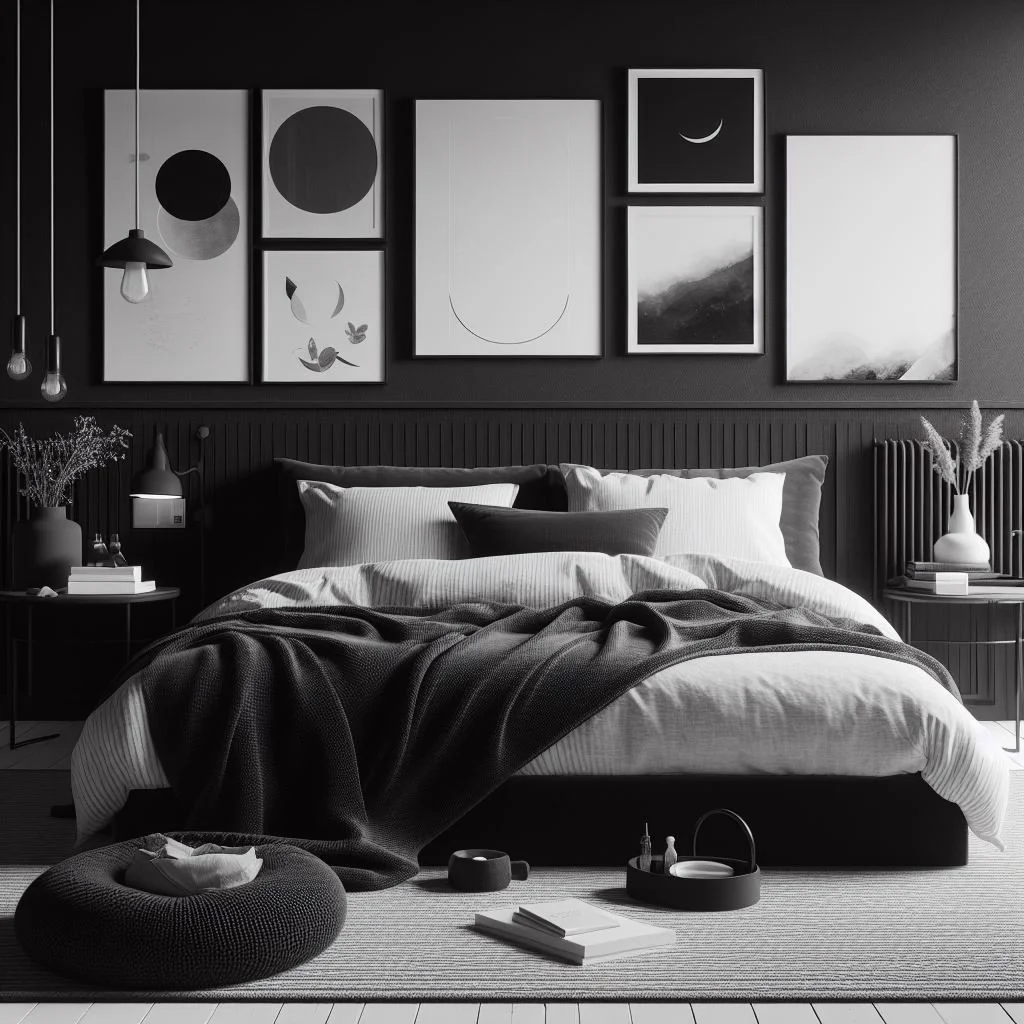 Bold Black Throw Blanket