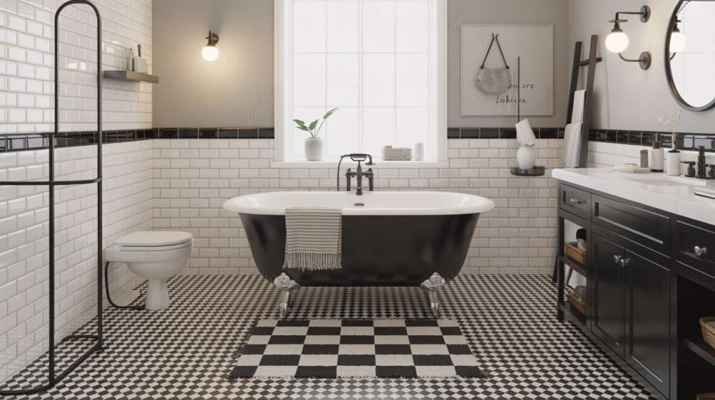 Checkered Patterned Rug