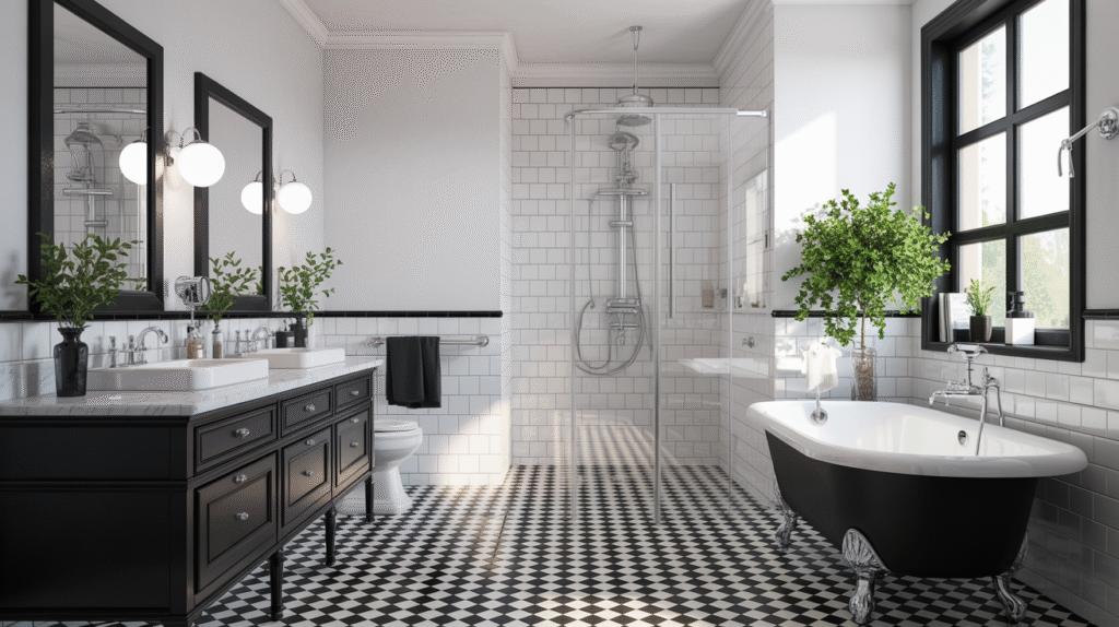 Classic Checkered Floor Tiles