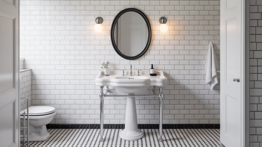  Classic White Pedestal Sink