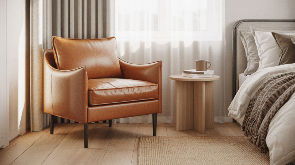 Contemporary Leather Armchair