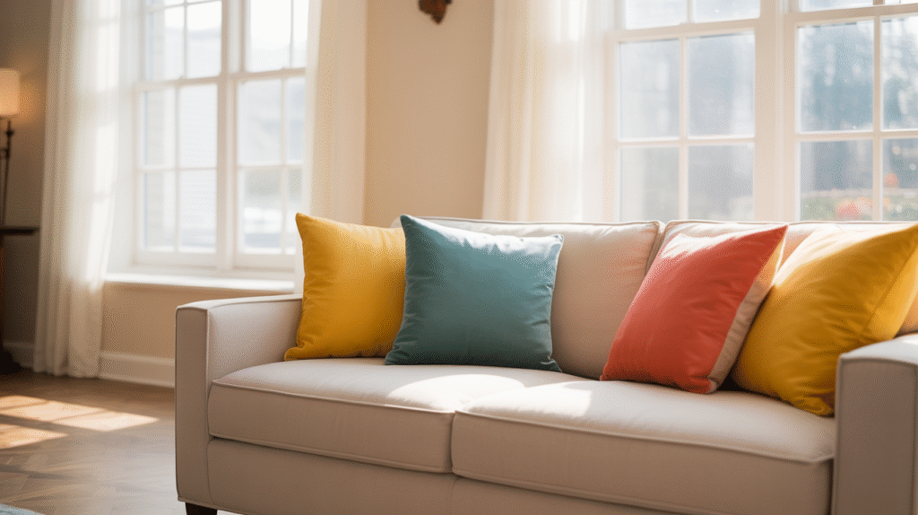 Decorate with Bright Accent Pillows
