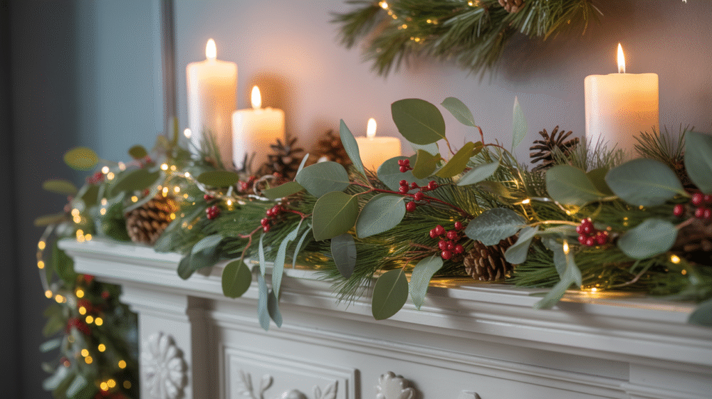 Eucalyptus and Holly Garland