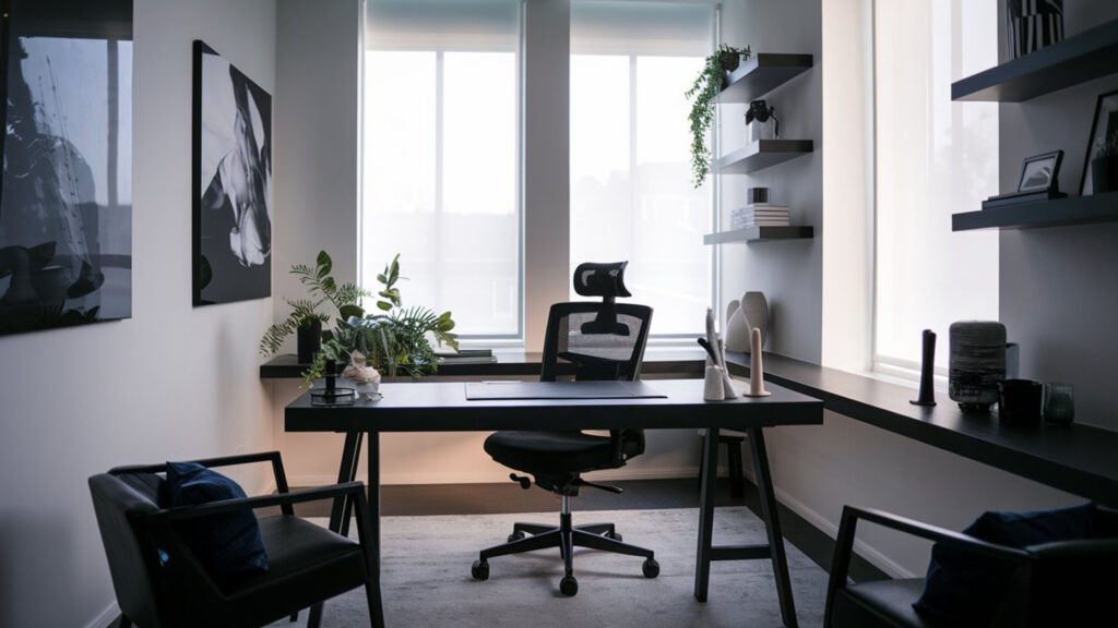 Floating Gray Shelves