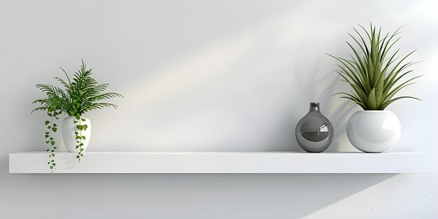 Floating White Shelves