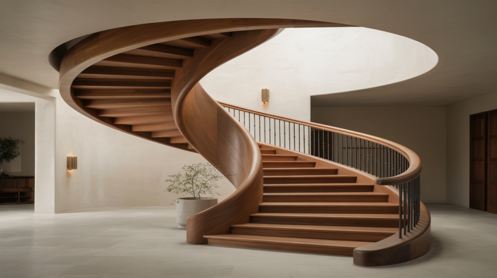 Graceful Wooden Spiral