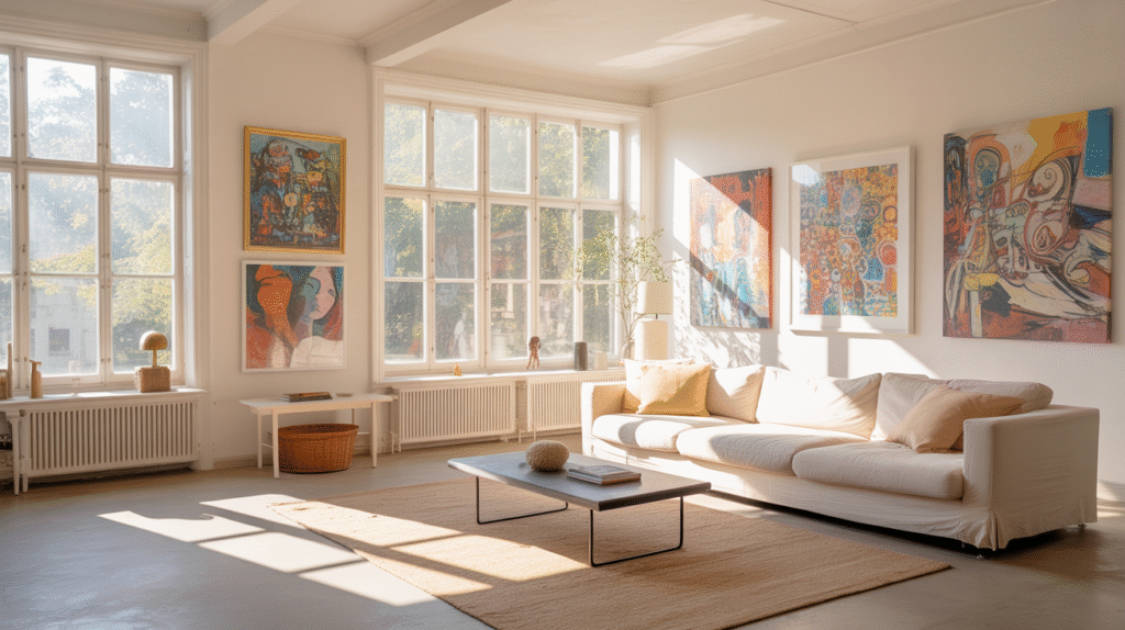 Hang Art Against Light-Colored Backgrounds