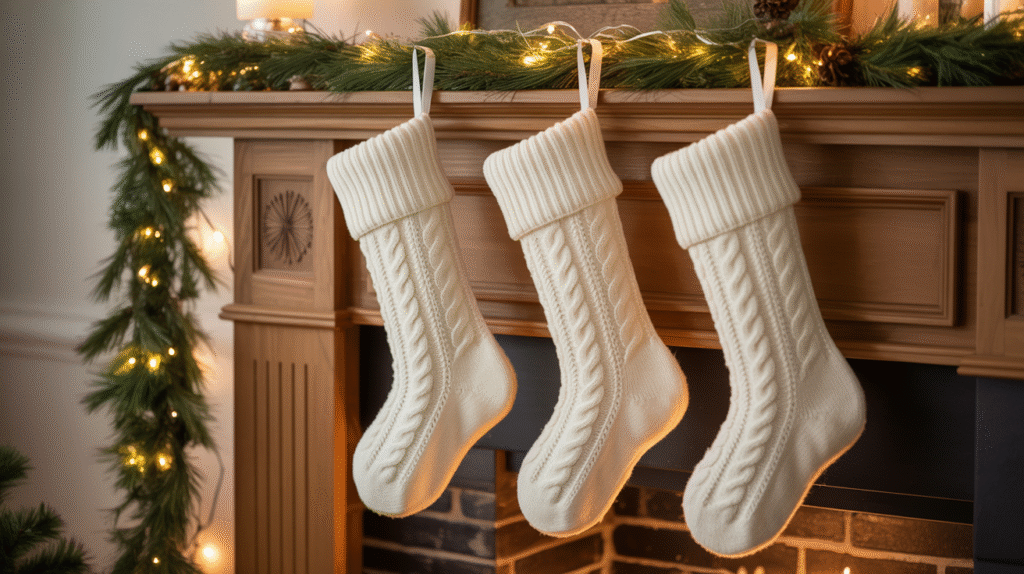 Ivory Knit Stockings
