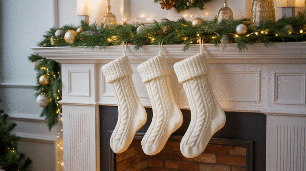 Ivory Knit Stockings: Soft and Elegant Charm