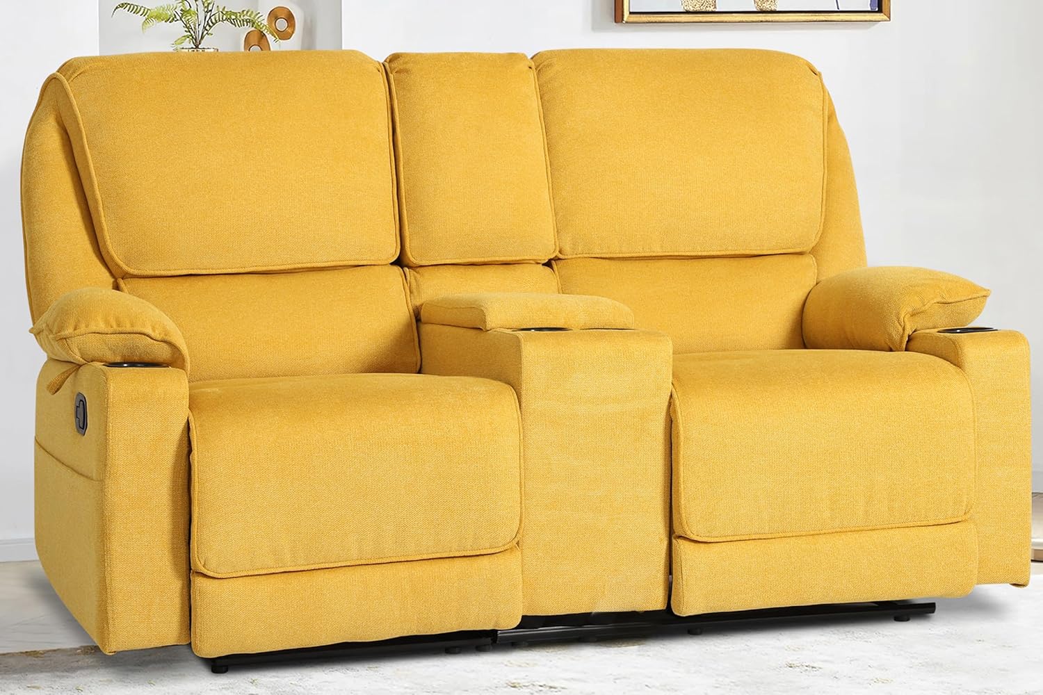 Lemon Yellow Loveseat